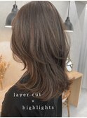 【村上】レイヤーカット×ハイライト