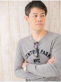 チャコールグレーの大人バーバーカットQ
