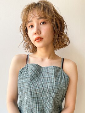 アンアミ シブヤ(Un ami shibuya) 【Unami】くるっとしっかりボブパーマ 大楽