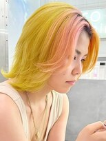 ウィコ 新宿(WICO)&nbsp;バングデザインレモンイエロー[新宿駅チョコレートダブルカラー]