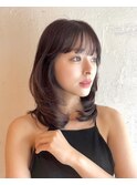 大人ガーリーチョコレート艶感レイヤーカットモード