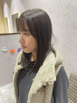 ティーリング(T ring) 顔まわりの髪質改善＋ベージュカラー