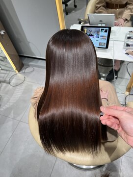 ロンドメリア 天神大名店(Lond Melia) ★くびレイヤーエモージュインナーグレージュ前髪ピンクベージュ