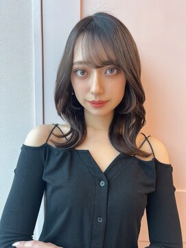 モアナ バイ ラナ 甚目寺店(MoanA BY LANA) 韓国風/透明感カラー/オリーブベージュ/ぱっつん前髪/小顔カット