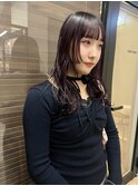 大人可愛いブリーチなしラベンダーベージュカラー