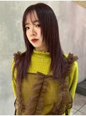 フェミニンロングマロンベージュメルティカラー_ba501601