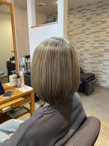 ハレウミヘアー 阿見(ハレウミhair)&nbsp;阿見町/ショートカット/耳かけボブ/白髪ぼかし/白髪/ヘッドスパ