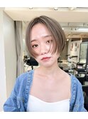センターパート カジュアルショート