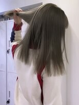 メゾンアクア 表参道(Maison ACQUA) ☆ブリーチなしダブルカラー オリーブ オリーブベージュ ボブ