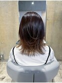 20代30代40代ハイレイヤー シースルーバング 無造作ミディアム