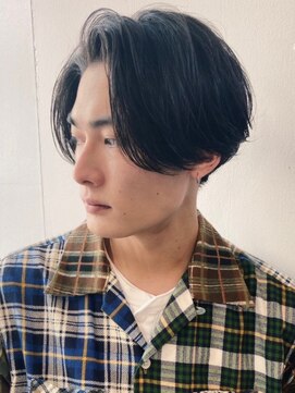 バイフィフス 原宿/表参道(by fifth) センターパートウルフニュアンスパーマコンマバングツーブロック