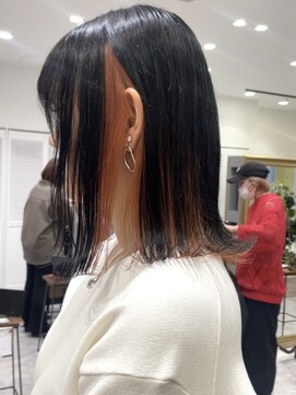 サーカス 町田(circus) 夏にピッタリ！ミディボブ×インナーオレンジ