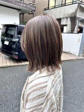 ネオ(neo.) ナチュラルハイライト/ベージュ/外ハネボブ