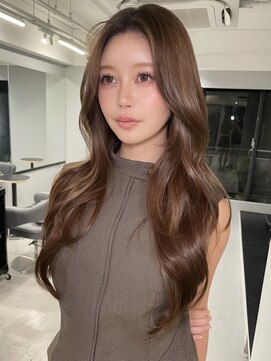 ロングレイヤー/ベージュブラウン