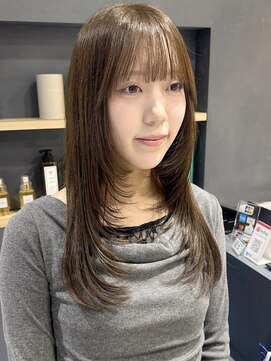 ラミエバイメルト 下北沢(lamie by melt) 花田/韓国レイヤーハッシュカット顔周りオリーブベージュ下北沢