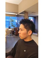 エース(ACE:Re)&nbsp;メンズカット/スパイキーショート/2ブロック/アップバング