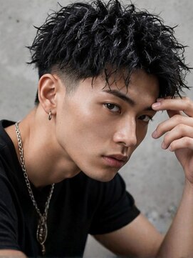 リット 鹿児島中央店(Lit.) ツイストパーマ メンズパーマ ツーブロック メンズショート 20代