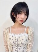 顔まわりレイヤー くびれボブ ボブ 福岡ボブ レイヤーカット