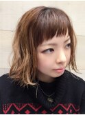 切りっぱなし感が可愛い甘辛ミックスボブ 表原巧