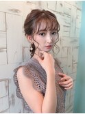 パーティヘアー編み下ろし