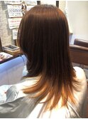 サイド短めのナチュラルウルフの縮毛矯正♪
