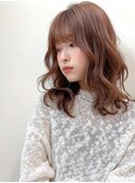 ゆるふわパーマ　ウェーブパーマ　小顔パーマ