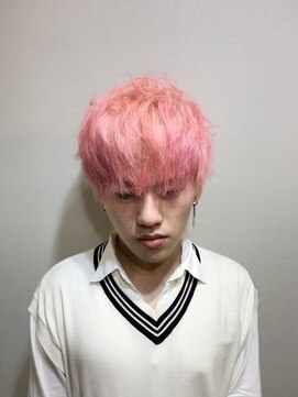 バーバー スタジオ ラフテル(Barber Studio RAFTEL) ピンクカラーマッシュ