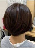 自然な丸みショートヘア小顔ショートボブ大人可愛い30代40代50代