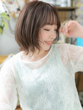 カバーヘア ブリス 大宮西口(COVER HAIR bliss) 濡れ髪シースルーバング小顔前下がりロブヘアc大宮20代30代40代