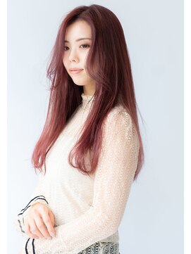 マッシュアンドマッシュアヴェダ ららぽーと福岡店(mash&mash AVEDA) 髪質改善 アヴェダピンクブラウン ららぽーと福岡 前髪カット