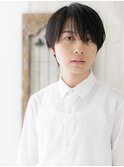 長めバングが◎暗髪ビジカジメンズカットe名護大東