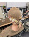 タイト編みおろし☆成人式ヘアセット