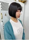 ブルーブラック × ミニボブ
