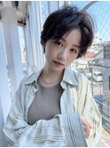 大人ショート×パーマ
