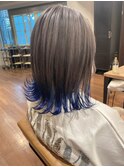 切りっぱなしボブ×裾ブルーでお洒落に★中村大輔