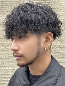 フィフス 栄(fifth) 波巻きスパイラルパーマメンズマッシュツーブロックメンズパーマ