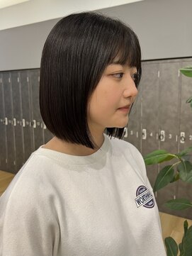 ジアン バイ ミルボン NU茶屋町+(GIEN by milbon) 前下がりボブ/大人ボブ/切りっぱなしボブ