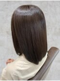 30代40代　伸ばしかけミディアムボブ　髪質改善トリートメント