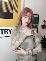 ディレクト 新宿(Direct)&nbsp;ブリーチカラーピンク/ぱつっとボブ/新宿