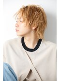 ヘアカラー抜きっぱなし　ブリーチデザインk