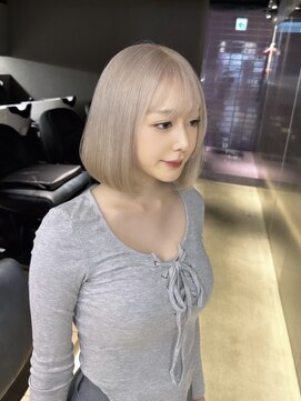 ペレ 栄店(PELE) イメチェン/ホワイトブロンド/外ハネボブ/美髪/栄