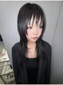 シャギーカット顔周りレイヤーロングレイヤー