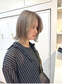 髪質改善ブリーチカラーボブヘア