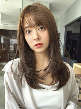 ケーツーナゴヤ(K two NAGOYA)の写真/【カミカリスマ受賞】印象が変わる大切な顔まわりカットは丁寧に繊細に★カット+透け感カラー+TR¥7425~♪