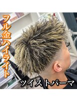 ルースト 心斎橋店(ROOST)&nbsp;短髪/ツイストパーマ/ハイライト