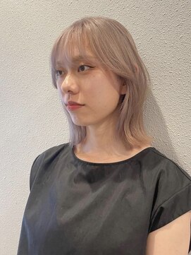 ロンド 表参道店(Lond) 外ハネボブ ミルクティーベージュ ブリーチ