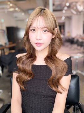 アルバム 新宿(ALBUM SHINJUKU) 顔周りレイヤーロング前髪カット韓国ヘア_F1211
