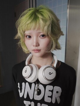 原宿/ウルフカット レイヤー デザインカラー ルーツカラー 