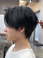 ガーデンタチカワネクスト(garden tachikawa next) 大人男子センターパートウルフ毛流れニュアンスパーマ20代30代