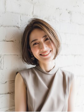 ハピネスフィール 宇治店(Happiness FEEL) 30代40代50代大人耳掛けボブ顔周りカットボブ